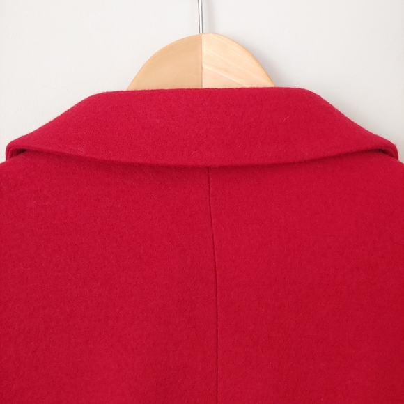 Gerard Darel Wool Button Up Collared Jacket Red Size 8 - Picture 11 of 16